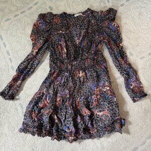 ULLA Johnson Julie Mini Ruffle Dress Jet Size 6